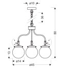 LAMPA SUFITOWA WISZĄCA CANDELLUX BALLET 33-70869 E27 PATYNOWY