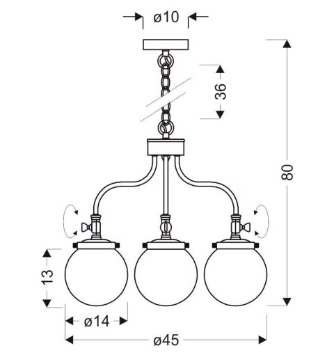 LAMPA SUFITOWA WISZĄCA CANDELLUX BALLET 33-70869 E27 PATYNOWY