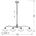 LAMPA SUFITOWA WISZĄCA CANDELLUX ELISA 34-05994 G9 SATYNA-NIKIEL+BIAŁE SZKŁO PROMOCJA