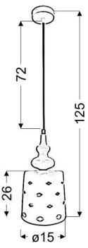 LAMPA SUFITOWA WISZĄCA CANDELLUX HAMP 31-51905 E27 BIAŁY