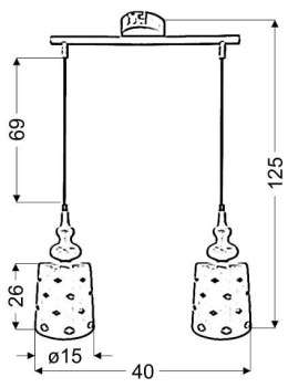 LAMPA SUFITOWA WISZĄCA CANDELLUX HAMP 32-51929 E27 BIAŁY