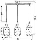 LAMPA SUFITOWA WISZĄCA CANDELLUX HAMP 33-51943 E27 BIAŁY