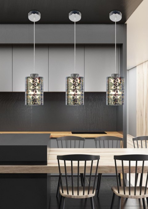 LAMPA SUFITOWA WISZĄCA CANDELLUX NOCTURNO 31-57686 E27 CHROM