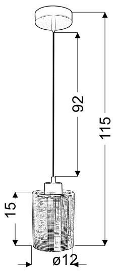 LAMPA SUFITOWA WISZĄCA CANDELLUX NOCTURNO 31-57686 E27 CHROM