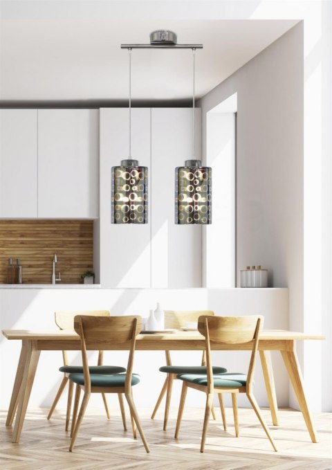 LAMPA SUFITOWA WISZĄCA CANDELLUX NOCTURNO 32-57693 E27 CHROM