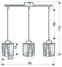 LAMPA SUFITOWA WISZĄCA CANDELLUX NOCTURNO 33-57709 E27 CHROM