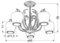 LAMPA SUFITOWA WISZĄCA CANDELLUX OPERA 35-54968 E27 PATYNA