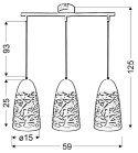 LAMPA SUFITOWA WISZĄCA CANDELLUX SABRIN 33-54876 E27 BIAŁY