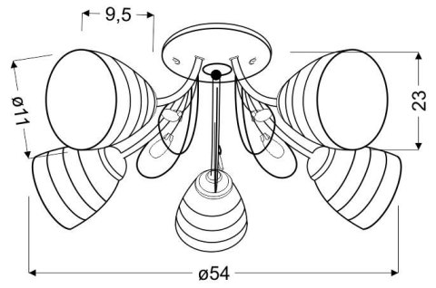 LAMPA SUFITOWA WISZĄCA CANDELLUX SIMPLI 35-63854 E27 CHROM Z KRYSZTAŁKIEM + KLOSZ Z PASKIEM