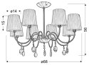 LAMPA SUFITOWA WISZĄCA CANDELLUX SORENTO 38-38067 E14 CHROM ABAŻUR CZARNY