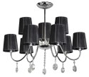 LAMPA SUFITOWA WISZĄCA CANDELLUX SORENTO 39-38074 E14 CHROM ABAŻUR CZARNY