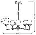 LAMPA SUFITOWA WISZĄCA CANDELLUX TOGO 35-10646 G9 NIKIEL MAT PROMOCJA