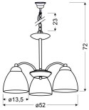 LAMPA SUFITOWA WISZĄCA CANDELLUX ULI 33-66152 E27 SATYNA