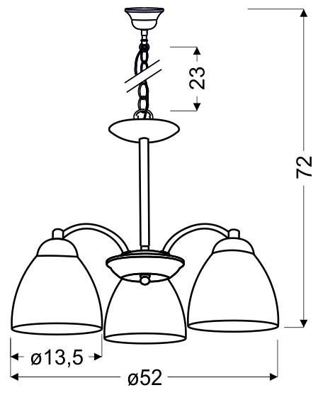 LAMPA SUFITOWA WISZĄCA CANDELLUX ULI 33-66152 E27 SATYNA