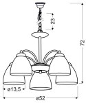 LAMPA SUFITOWA WISZĄCA CANDELLUX ULI 35-66169 E27 SATYNA