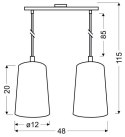 LAMPA SUFITOWA WISZĄCA CANDELLUX VISTA 32-64271 E27 BIAŁY