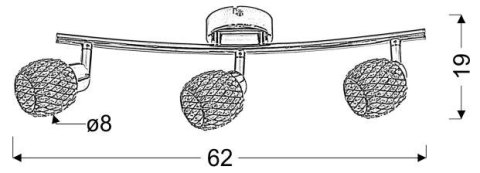 LAMPA ŚCIENNA CANDELLUX CLEAR 93-09913 LISTWA G9 TRANSPARENTNY