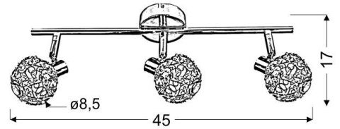 LAMPA ŚCIENNA CANDELLUX COLLAR 93-13668 LISTWA G9 CHROM