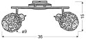 LAMPA ŚCIENNA CANDELLUX HORUS 92-19141 LISTWA G9 CHROM