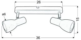 LAMPA ŚCIENNA CANDELLUX PICARDO 92-44181 LISTWA E14 BIAŁY MAT