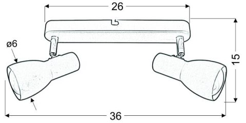 LAMPA ŚCIENNA CANDELLUX PICARDO 92-44181 LISTWA E14 BIAŁY MAT