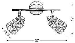 LAMPA ŚCIENNA CANDELLUX YORK 92-70104 LISTWA G9 MOSIĄDZ