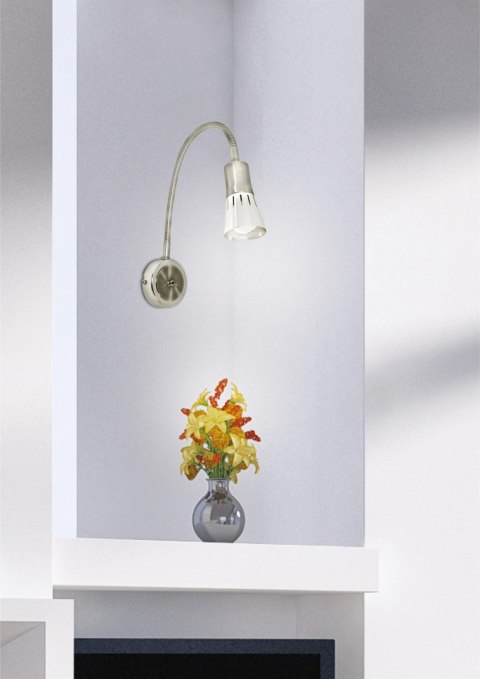 LAMPA ŚCIENNA KINKIET CANDELLUX ARENA 91-94776 WYSIĘGNIK R50 E14 NIKIEL MAT