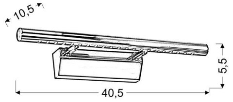 LAMPA ŚCIENNA KINKIET CANDELLUX FORTE 20-26996 LED RURKA OKRĄGŁA SATYNA