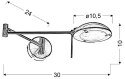 LAMPA ŚCIENNA KINKIET CANDELLUX LARGO 21-20246 G9 SATYNA