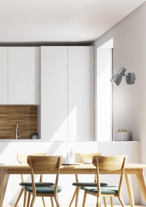 LAMPA ŚCIENNA KINKIET CANDELLUX PICARDO 91-43917 E14 SZARO SREBRNY