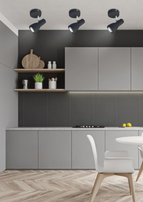 LAMPA ŚCIENNA KINKIET CANDELLUX PICARDO 91-50618 E14 CZARNY MATOWY