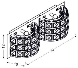 LAMPA ŚCIENNA KINKIET CANDELLUX SATURN 22-87235 G9 CHROM