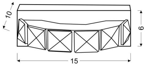 LAMPA ŚCIENNA KINKIET CANDELLUX SHIPI 21-45256 LED KRYSZTAŁKI STAL NIERDZEWNA