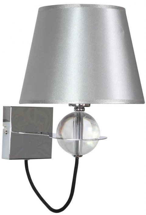 LAMPA ŚCIENNA KINKIET CANDELLUX TESORO 21-29522 E14 SREBRNY