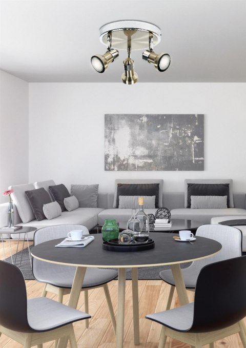 LAMPA SUFITOWA CANDELLUX ARKON 98-60051 PLAFON GU10 SAT NIKIEL + CHROM