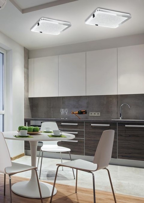 LAMPA SUFITOWA CANDELLUX NEXIT 10-66800 PLAFON 24W LED IP44 CHROM+GRANILA 3000K