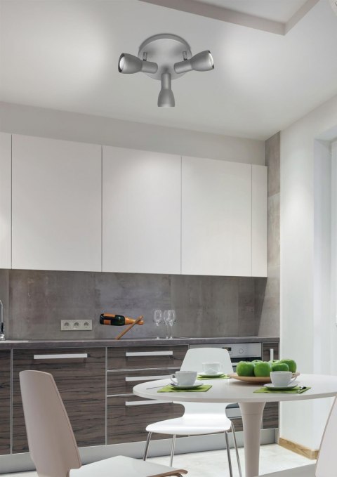 LAMPA SUFITOWA CANDELLUX PICARDO 98-44242 PLAFON E14 SZARO SREBRNY