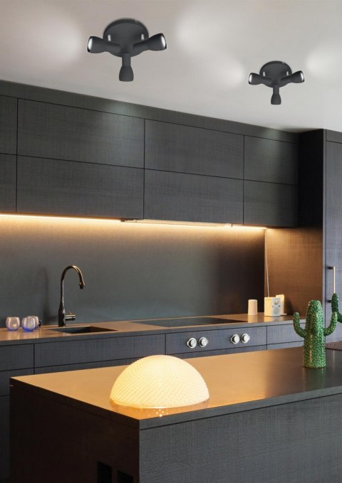 LAMPA SUFITOWA CANDELLUX PICARDO 98-50793 PLAFON E14 CZARNY MATOWY