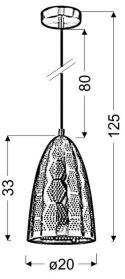 LAMPA SUFITOWA WISZĄCA CANDELLUX BENE 31-70593 STOŻEK E27 AŻUROWY BIAŁY