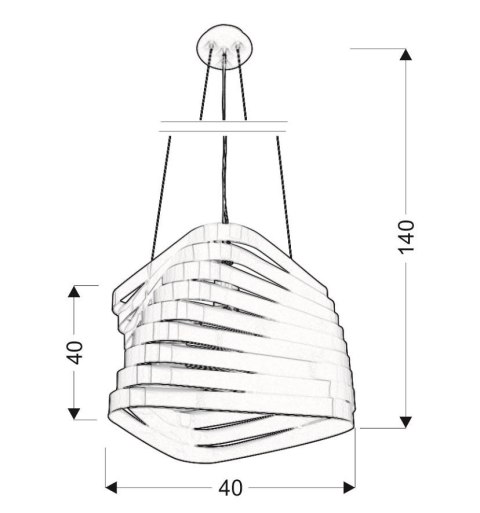 LAMPA SUFITOWA WISZĄCA CANDELLUX BIZO 31-21581 E27 38CM BIAŁY