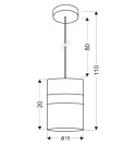 LAMPA SUFITOWA WISZĄCA CANDELLUX BRANDO 31-28044 E27 CHROM / TRANSPARENT