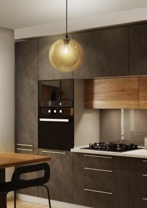 LAMPA SUFITOWA WISZĄCA CANDELLUX EDISON 31-28259 E27 BRĄZOWY + ŻARÓWKA