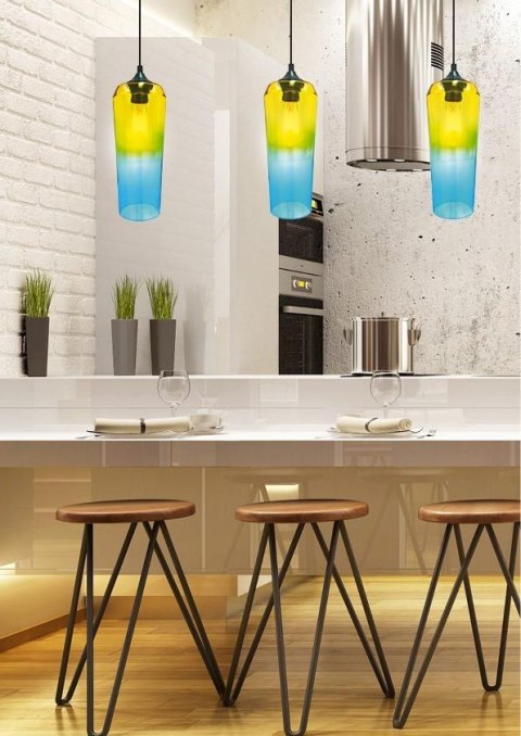 LAMPA SUFITOWA WISZĄCA CANDELLUX EOL 31-51844 E27 ŻÓŁTO ZIELONY