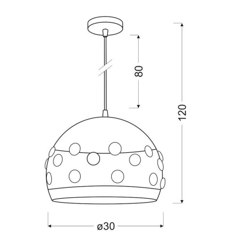 LAMPA SUFITOWA WISZĄCA CANDELLUX JOLINA 31-69696 E27 CZARNY