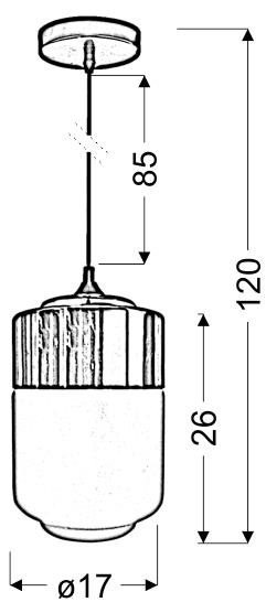 LAMPA SUFITOWA WISZĄCA CANDELLUX MASALA 31-37633 E27 BIAŁY Z MIEDZIANĄ NAKŁADKĄ