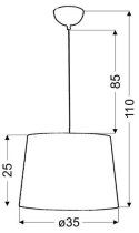 LAMPA SUFITOWA WISZĄCA CANDELLUX ORLANDO 31-49131 WIATRAK E27 BIAŁY