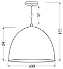 LAMPA SUFITOWA WISZĄCA CANDELLUX PATCH 31-43160 E27 SZARY + CHROMOWANY DEKOR