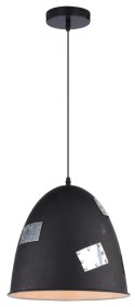 LAMPA SUFITOWA WISZĄCA CANDELLUX PATCH 31-43184 E27 CZARNY + CHROMOWANY DEKOR