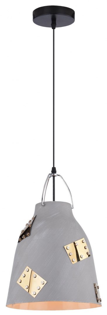 LAMPA SUFITOWA WISZĄCA CANDELLUX PATCH 31-43269 E27 SZARY + ZŁOTY DEKOR