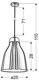 LAMPA SUFITOWA WISZĄCA CANDELLUX PENSILVANIA 31-20253 E27 BIAŁY